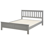 Bett mit Lattenrost Kiefernholz MAYENNE 140 x 200 cm Grau