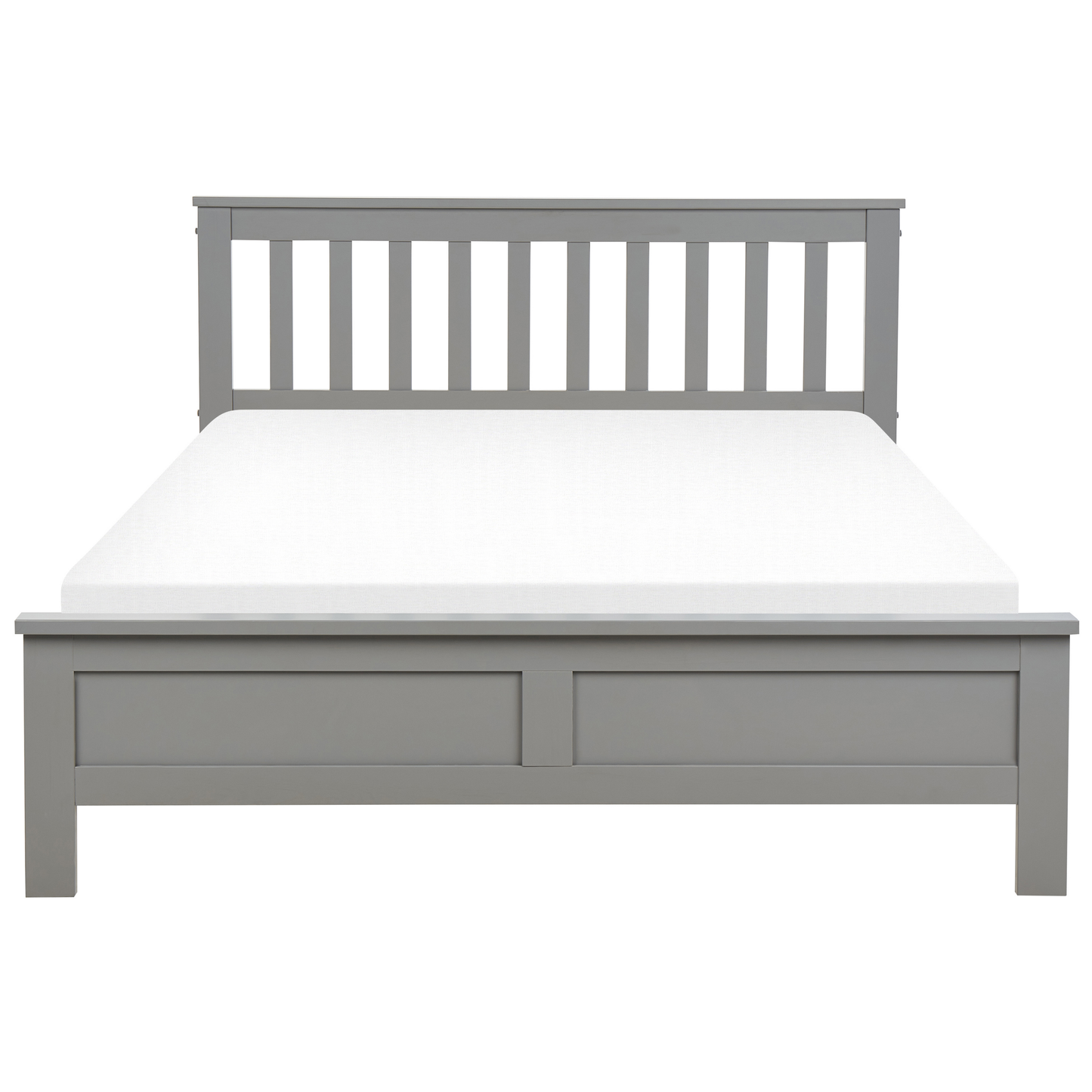 Bett mit Lattenrost Kiefernholz MAYENNE 140 x 200 cm Grau
