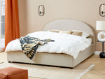 Bett mit Stauraum Stoff VAUCLUSE 180 x 200 cm Hellbeige