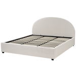 Bett mit Stauraum Stoff VAUCLUSE 180 x 200 cm Hellbeige