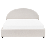 Bett mit Stauraum Stoff VAUCLUSE 180 x 200 cm Hellbeige