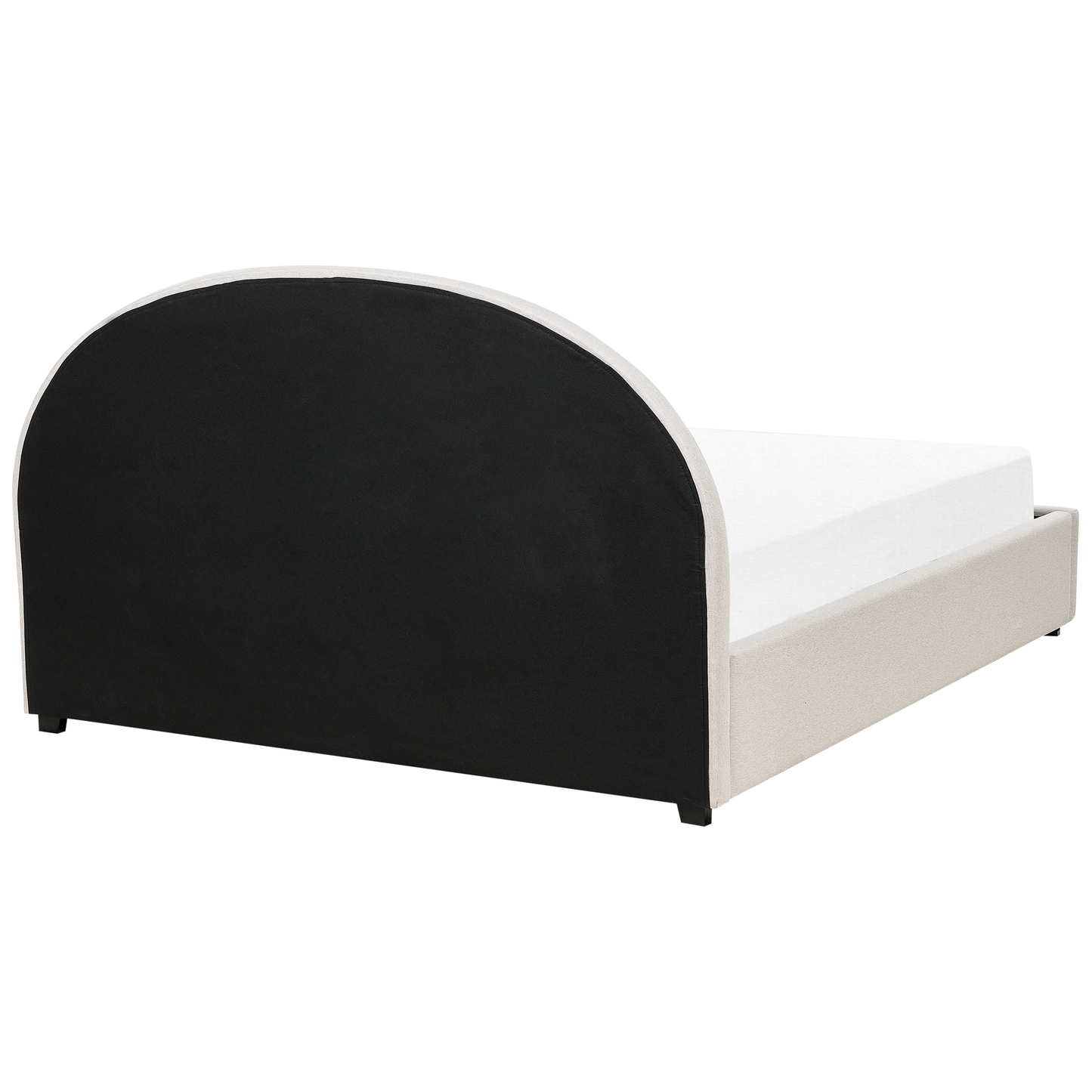 Bett mit Stauraum Stoff VAUCLUSE 180 x 200 cm Hellbeige