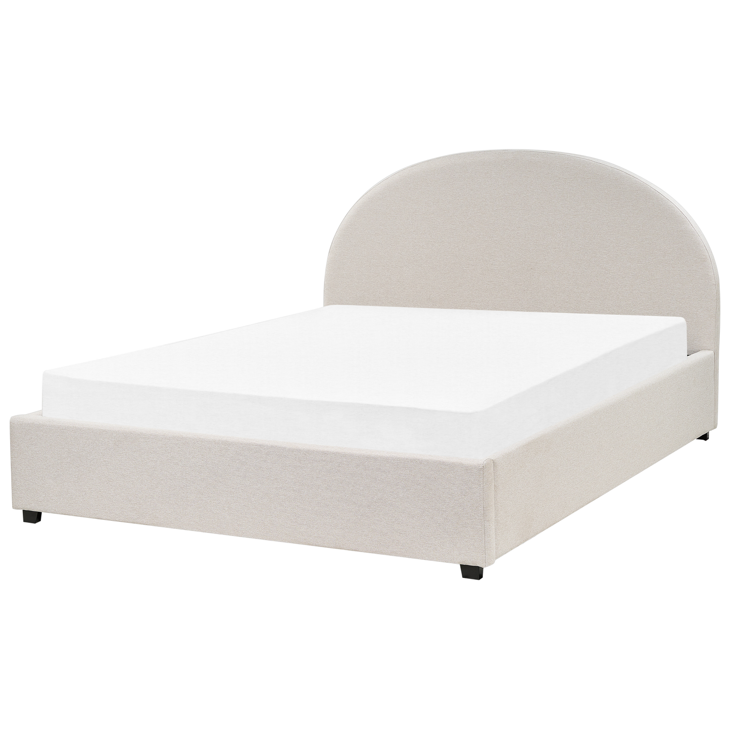 Bett mit Stauraum Stoff VAUCLUSE 160 x 200 cm Hellbeige