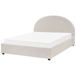 Bett mit Stauraum Stoff VAUCLUSE 160 x 200 cm Hellbeige