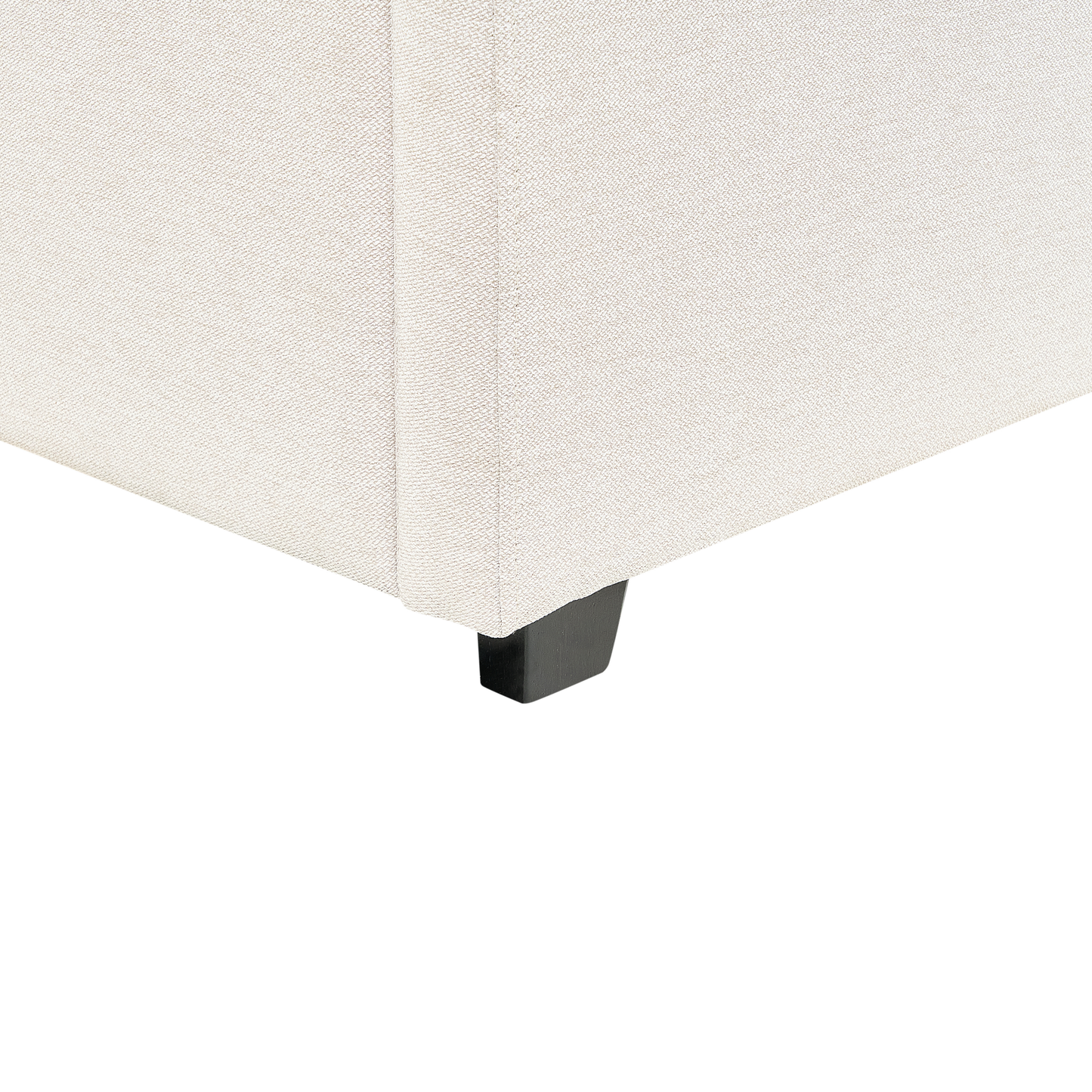 Bett mit Stauraum Stoff VAUCLUSE 160 x 200 cm Hellbeige