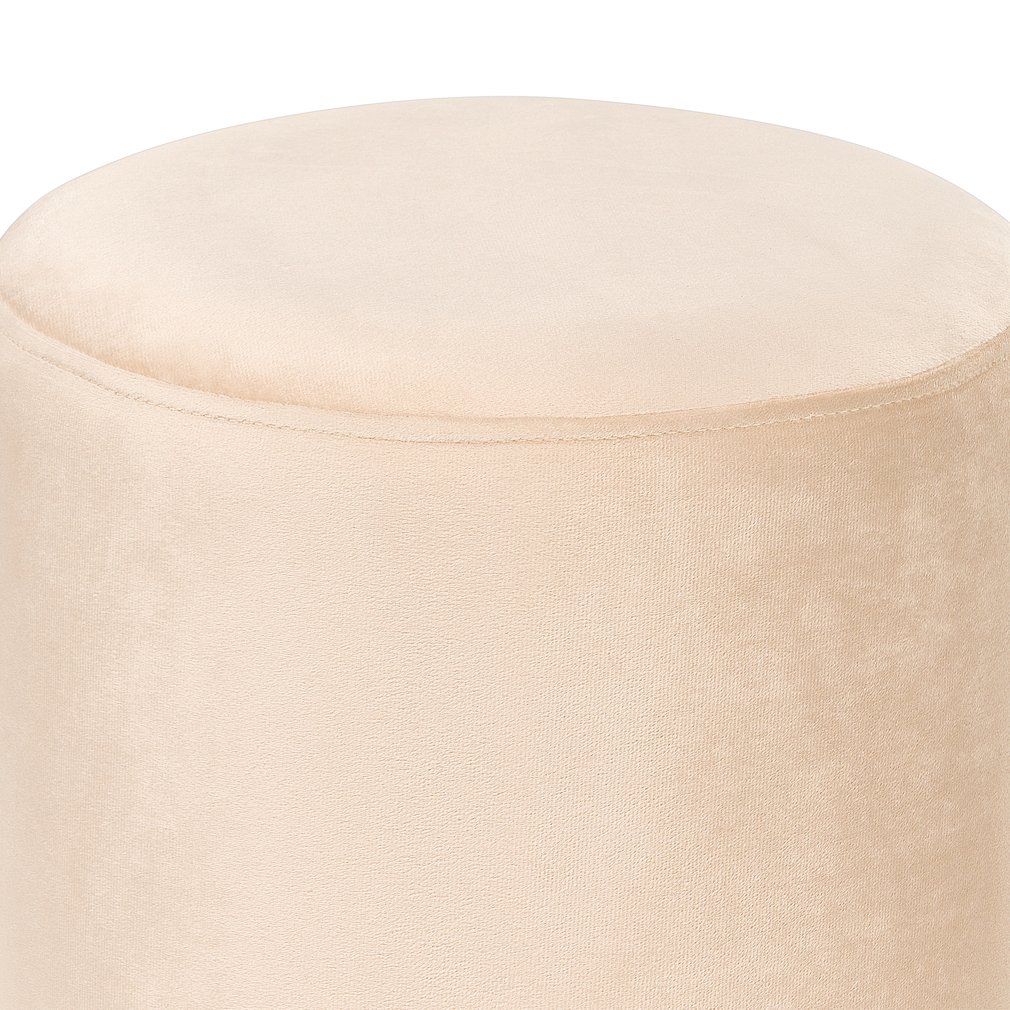 Pouf Samtstoff creme ⌀ 35 cm rund YANKTON