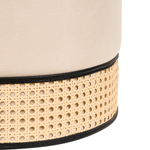 Pouf Samtstoff creme ⌀ 35 cm rund YANKTON