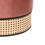 Pouf Samtstoff rosa ⌀ 35 cm rund YANKTON