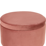 Pouf mit Stauraum Samtstoff rosa / gold SILAS