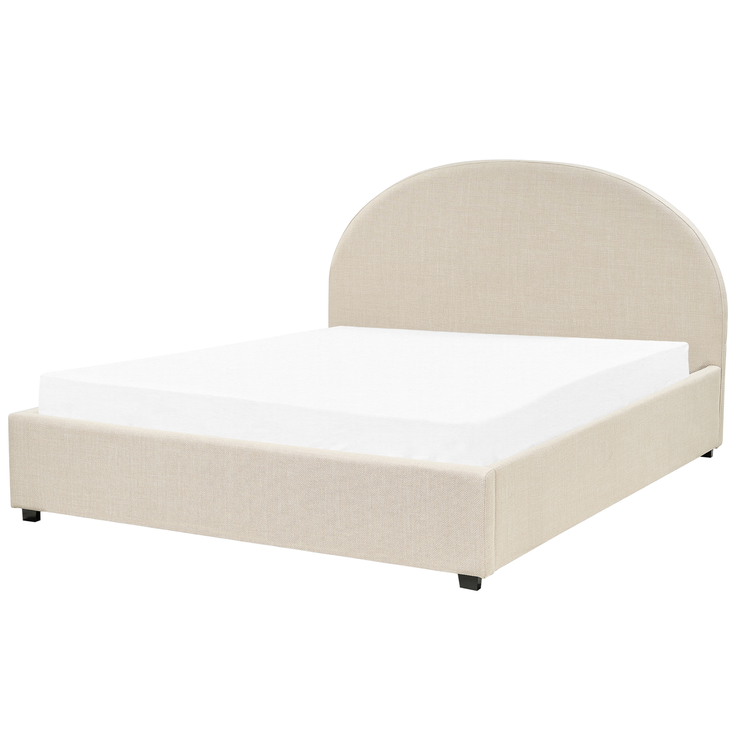 Bett mit Stauraum Stoff VAUCLUSE 160 x 200 cm Sandbeige