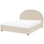 Bett mit Stauraum Stoff VAUCLUSE 160 x 200 cm Sandbeige