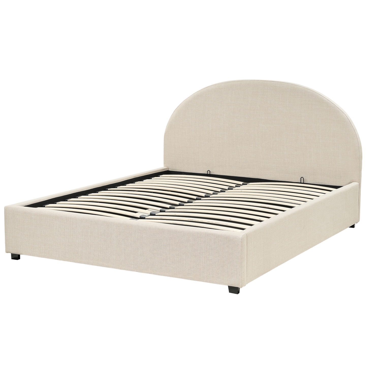 Bett mit Stauraum Stoff VAUCLUSE 160 x 200 cm Sandbeige