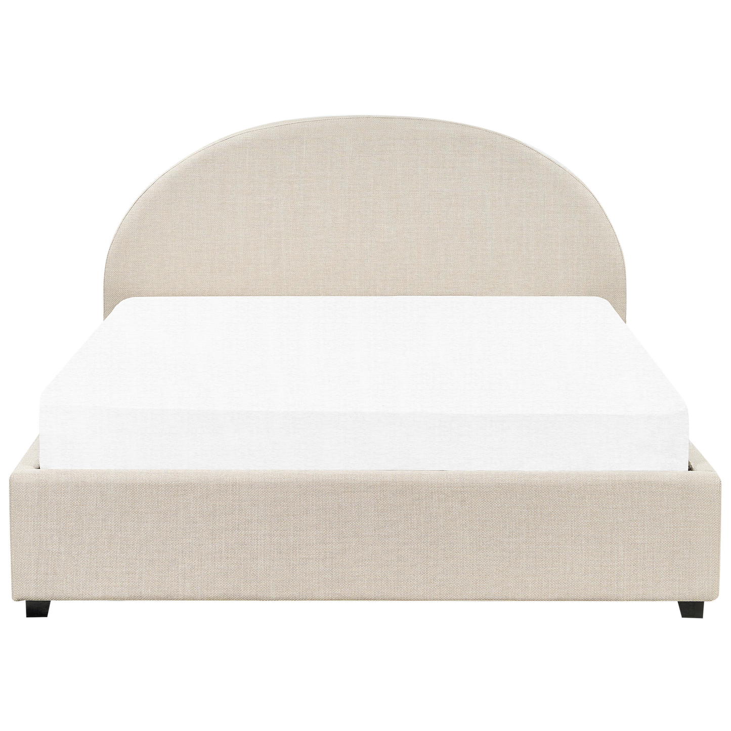 Bett mit Stauraum Stoff VAUCLUSE 160 x 200 cm Sandbeige