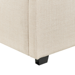 Bett mit Stauraum Stoff VAUCLUSE 160 x 200 cm Sandbeige