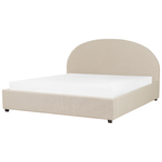 Bett mit Stauraum Stoff VAUCLUSE 180 x 200 cm Sandbeige
