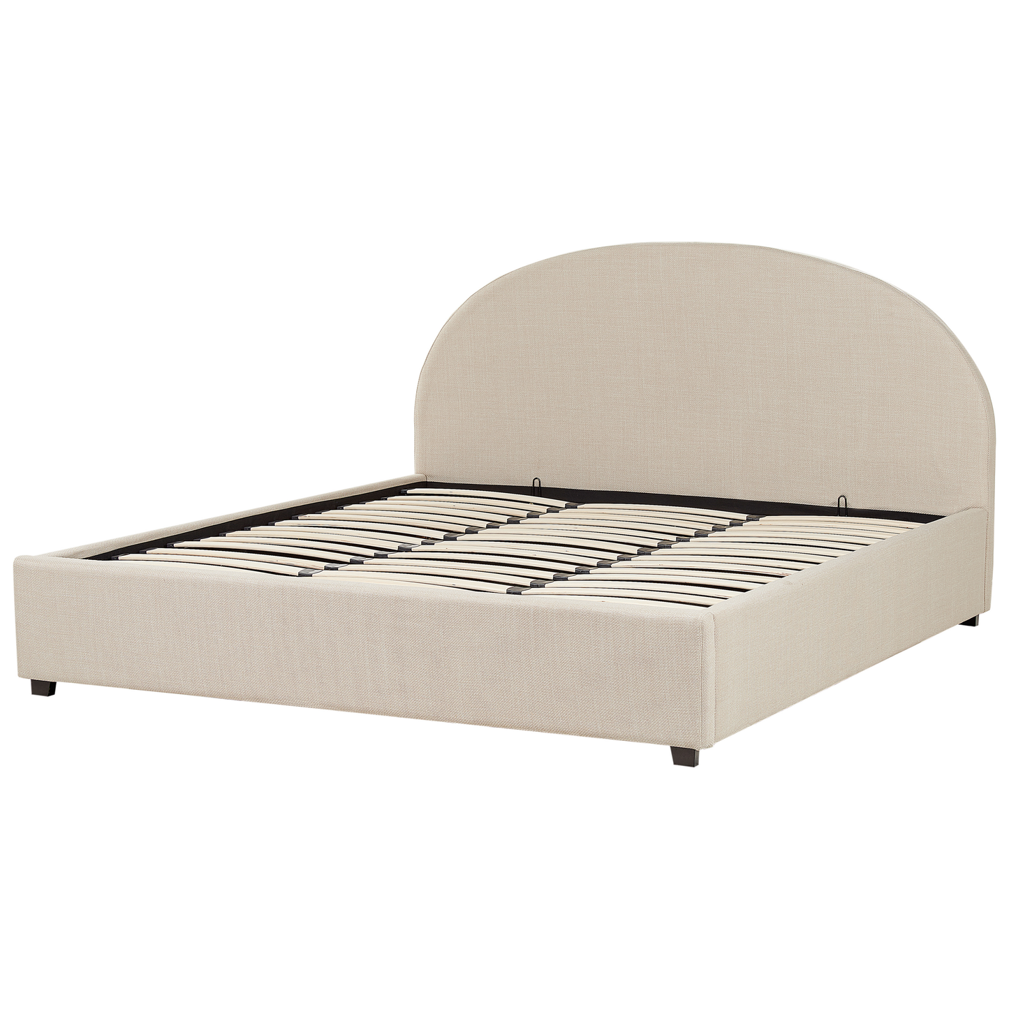 Bett mit Stauraum Stoff VAUCLUSE 180 x 200 cm Sandbeige