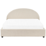 Bett mit Stauraum Stoff VAUCLUSE 180 x 200 cm Sandbeige