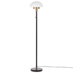 Stehlampe Metall schwarz / weiss / gold 150 cm rund MINIJA