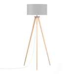 Stehlampe NITRA Holz Grau
