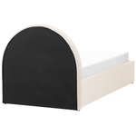 Kinderbett mit Stauraum Samtstoff ANET 90 x 200 cm Beige