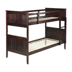 Hochbett Kiefernholz ALBON 90 x 200 cm Dunkelbraun