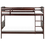 Hochbett Kiefernholz ALBON 90 x 200 cm Dunkelbraun