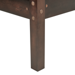Hochbett Kiefernholz ALBON 90 x 200 cm Dunkelbraun