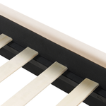 Polsterbett Samtstoff beige Lattenrost 90 x 200 cm ANET