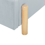 Polsterbett Samtstoff hellblau Lattenrost 90 x 200 cm ANET
