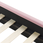 Polsterbett Samtstoff rosa Lattenrost 90 x 200 cm ANET