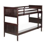 Hochbett mit Schubladen Kiefernholz ALBON 90 x 200 cm Dunkelbraun