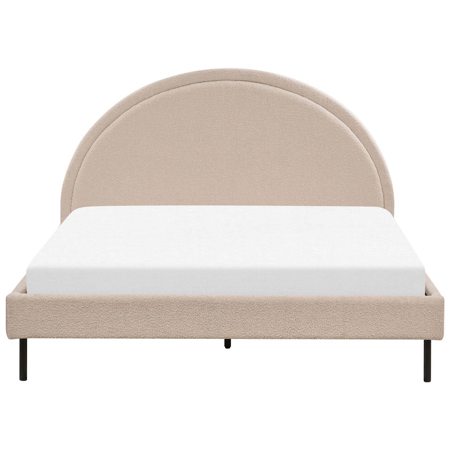 Bett mit Lattenrost Bouclé MARGUT 160 x 200 cm Beige