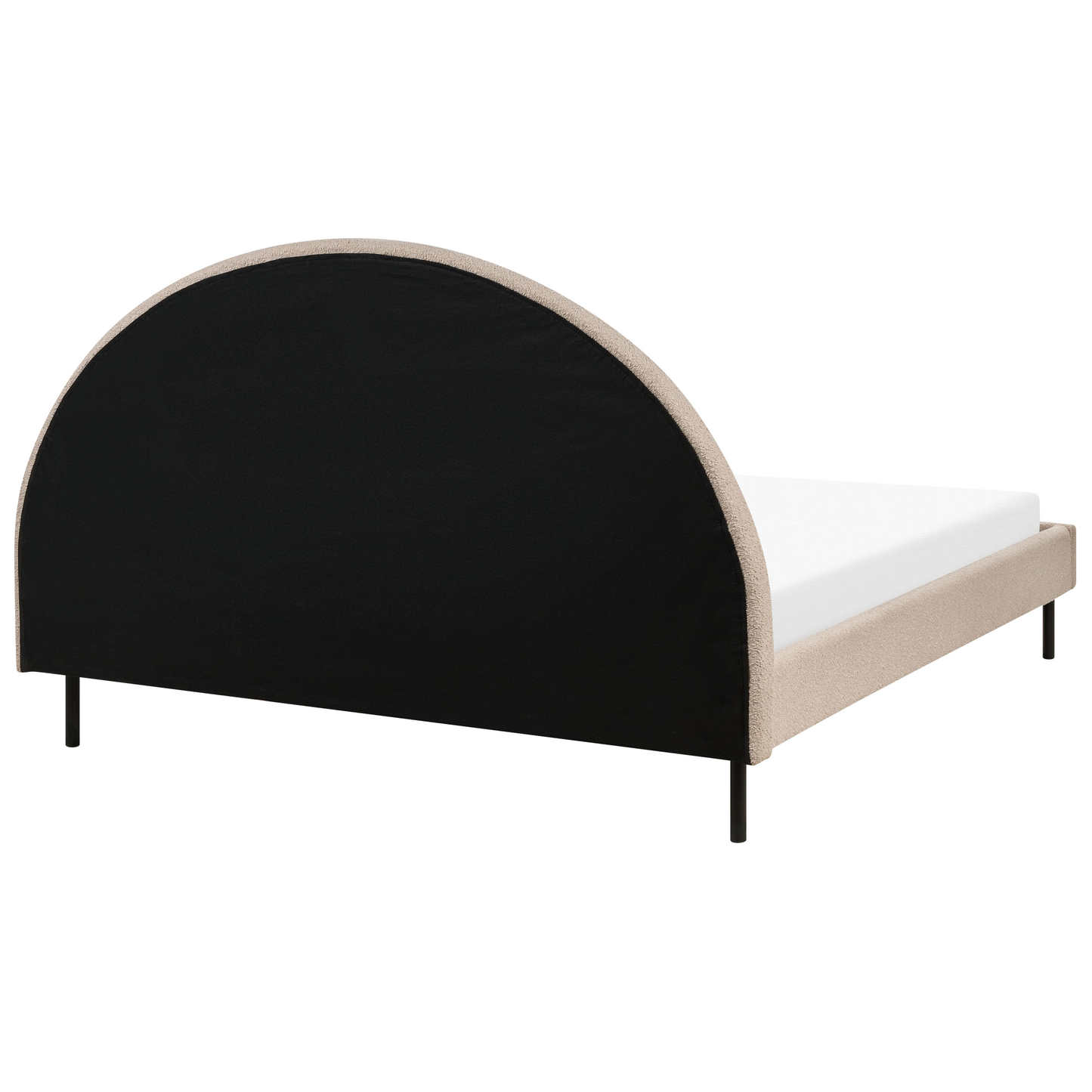 Bett mit Lattenrost Bouclé MARGUT 160 x 200 cm Beige