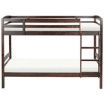 Hochbett Kiefernholz REGAT 90 x 200 cm Dunkelbraun