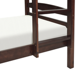 Hochbett Kiefernholz REGAT 90 x 200 cm Dunkelbraun
