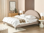 Bett mit Lattenrost Bouclé MARGUT 180 x 200 cm Beige