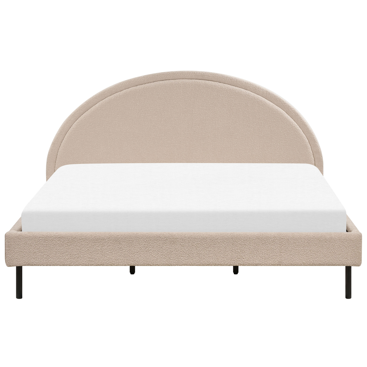 Bett mit Lattenrost Bouclé MARGUT 180 x 200 cm Beige