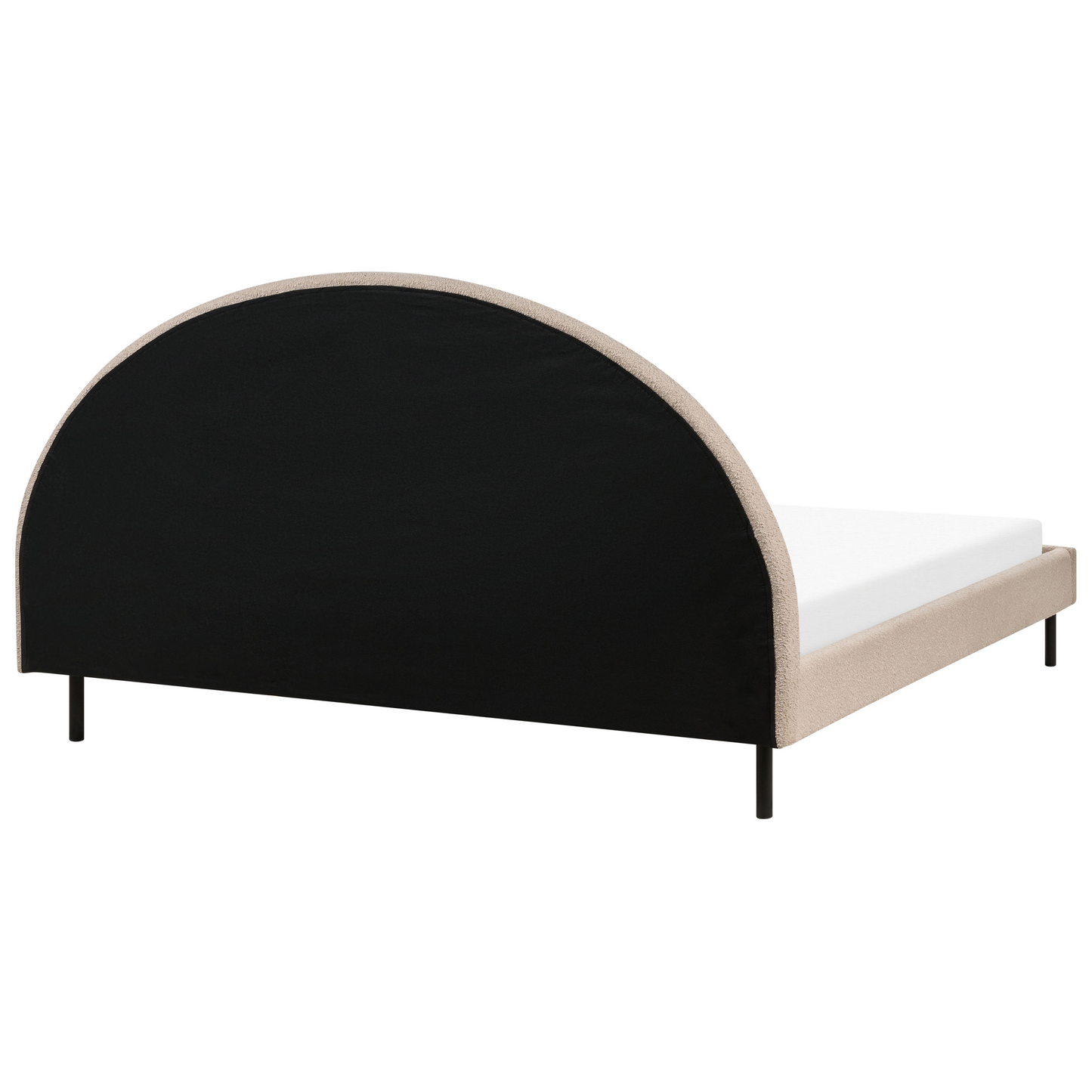 Bett mit Lattenrost Bouclé MARGUT 180 x 200 cm Beige