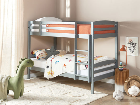 Hochbett Kiefernholz REGAT 90 x 200 cm Grau