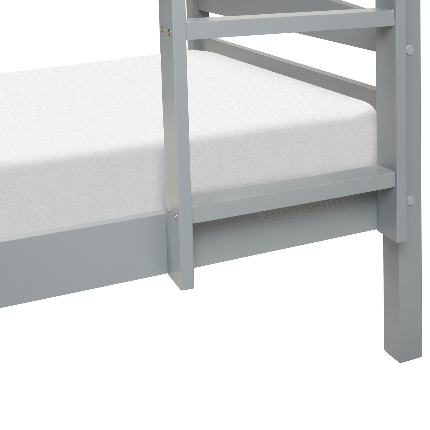Hochbett Kiefernholz REGAT 90 x 200 cm Grau