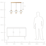 Hängelampe NATTAI Metall Weiss