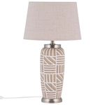 Tischleuchte TRAISEN Keramik Beige