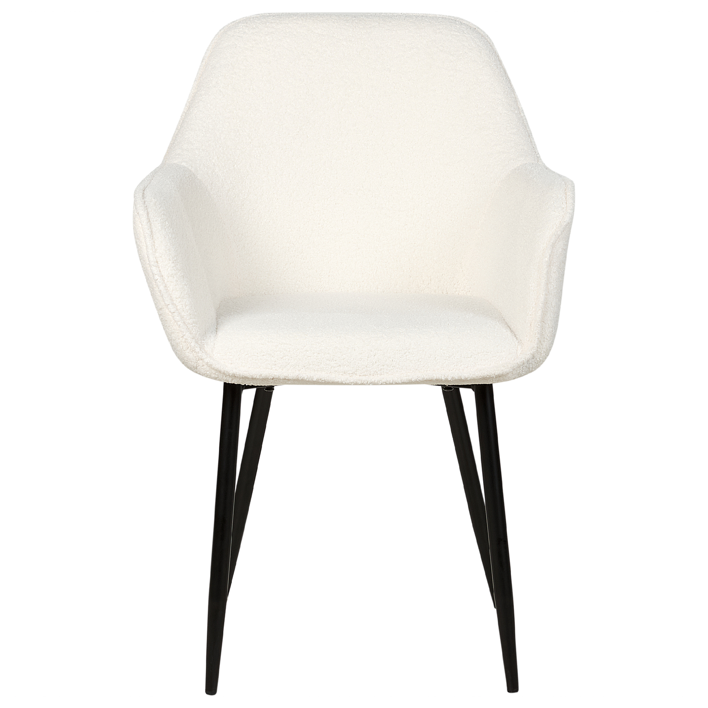 Esszimmerstuhl 2er Set ALDEN II Bouclé Weiss