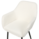 Esszimmerstuhl 2er Set ALDEN II Bouclé Weiss
