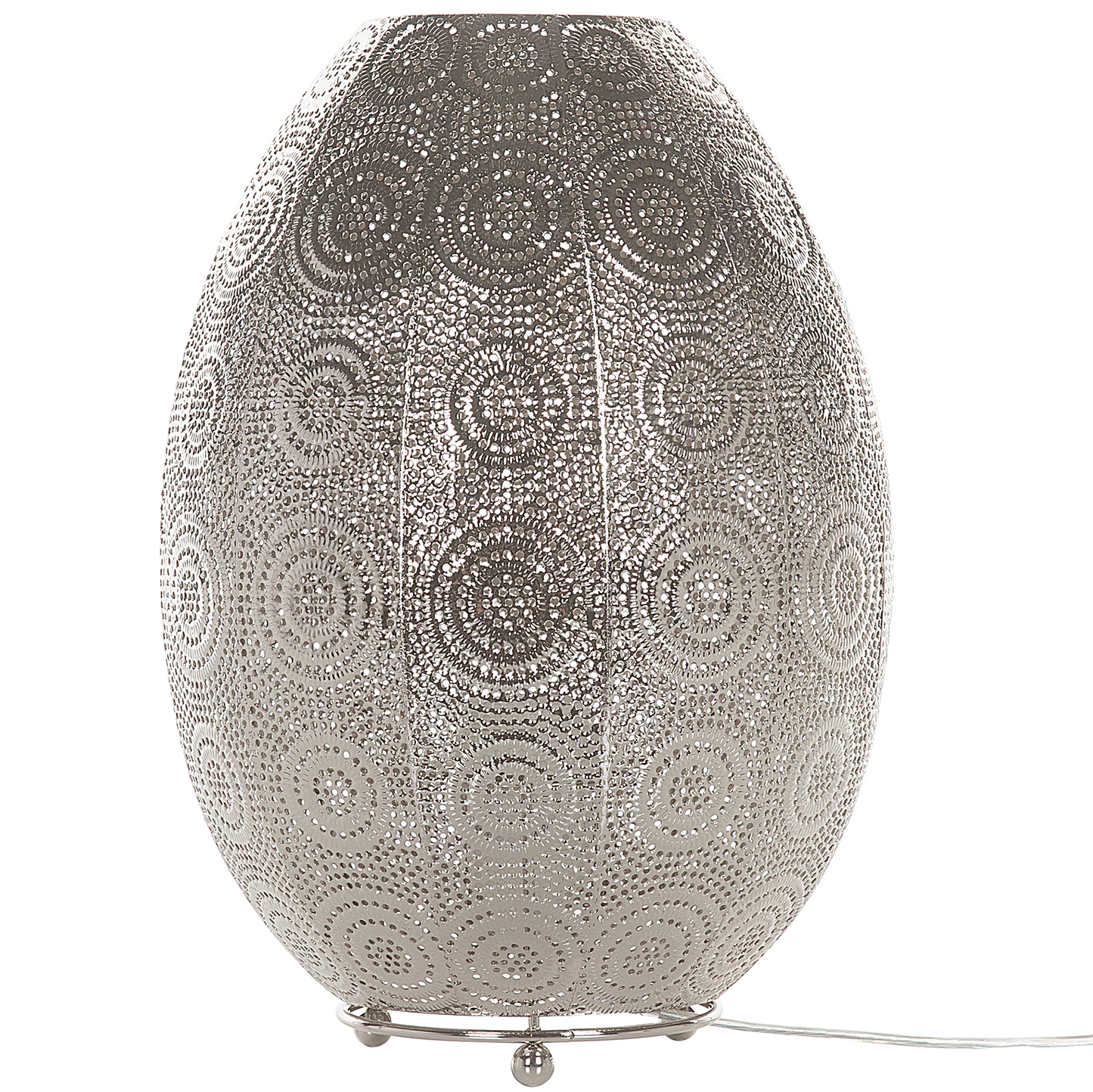 Tischlampe Nickel 30 cm Laternenform MARINGA
