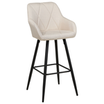 Set mit 2 Barstühlen DARIEN Hellbeige