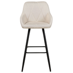 Set mit 2 Barstühlen DARIEN Hellbeige
