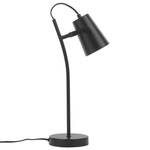Tischlampe schwarz 39 cm rund FLINT