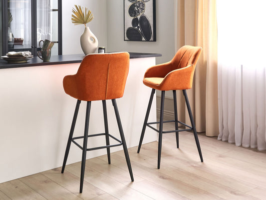 Set mit 2 Barstühlen DARIEN Orange