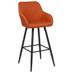 Set mit 2 Barstühlen DARIEN Orange